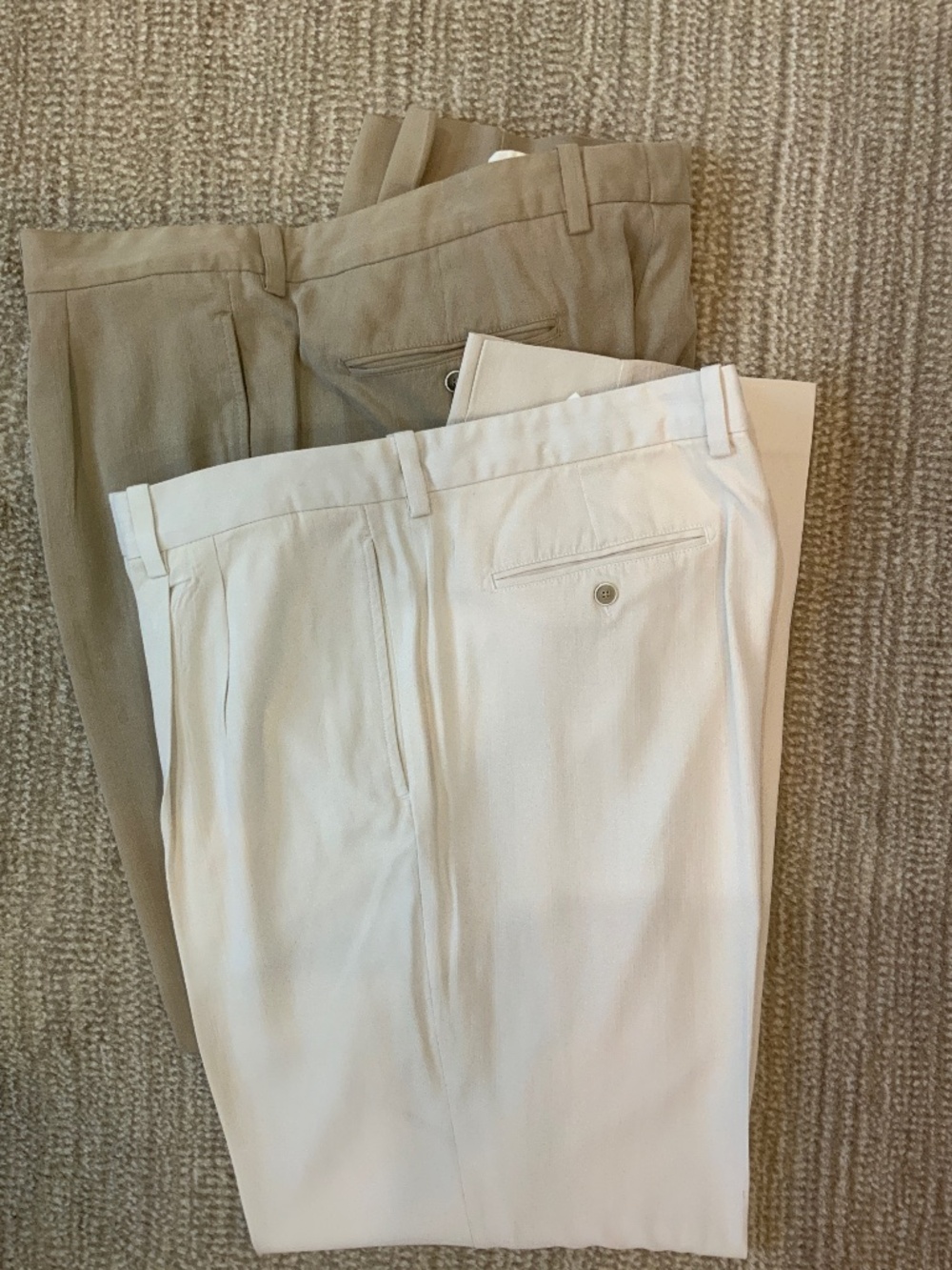 2 pairs men’s Tommy Bahama pants 42x34 tan cream